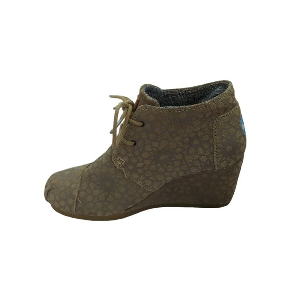 Toms Lace Up Wedge Booties - Picture 3 of 5